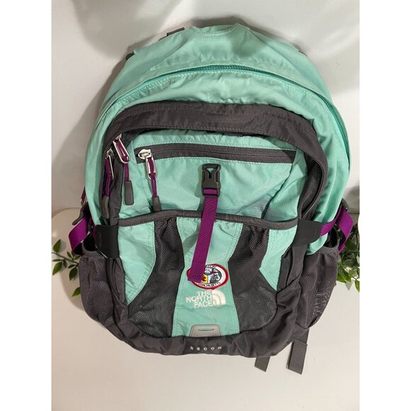 The North Face Recon Backpack Mint & Gray Padded Laptop - Picture 1 of 16